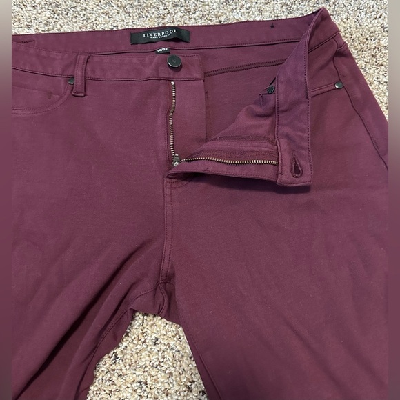 π· Liverpool Jeans Co. Skinny Maroon Jegging Pants - Ankle Length π· - Picture 6 of 13